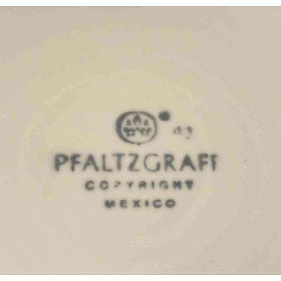 Pfaltzgraff Set 4 Key Largo 8.5" Stoneware Salad Plates Cream Yellow Green Bands - Picture 4 of 4